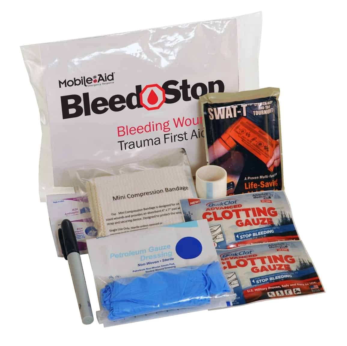 BleedStop Compact 100 Bleeding Wound Trauma First Aid Kit products