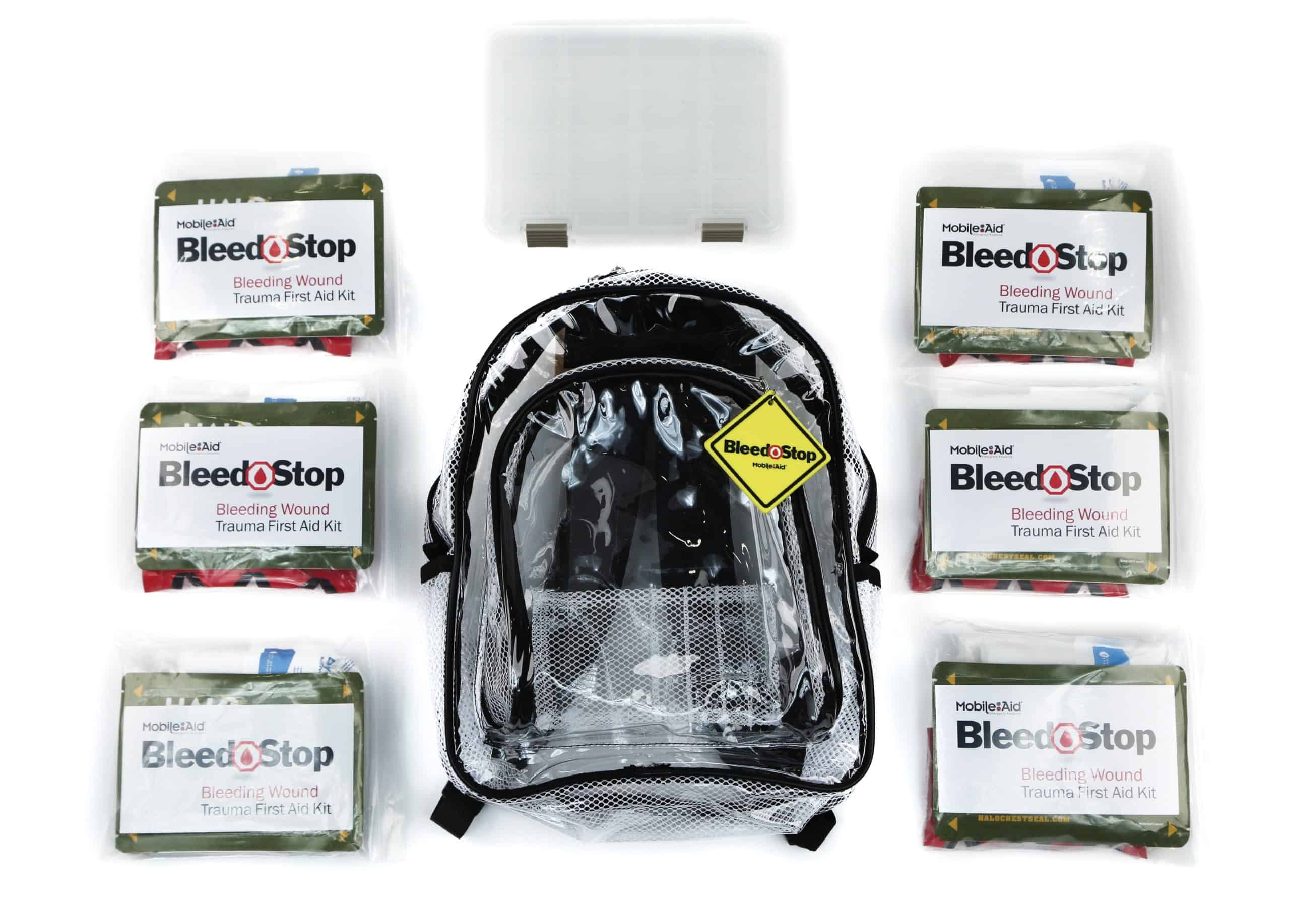 Clear-View™ BleedStop Backpack Kit with 6 Bleeding Control Throw Packs products