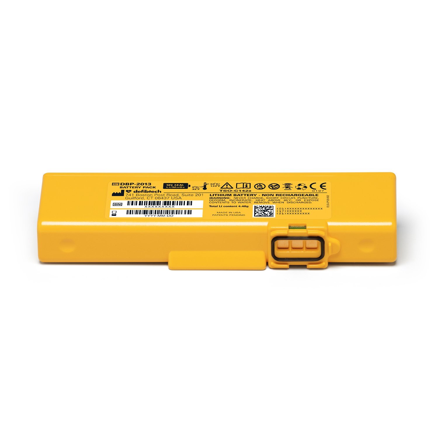 DCF 2013 Defibtech-Lifeline VIEW 2000 Series FAA approved Standard 4 Year Battery Pack DCF 2013 Defibtech-Lifeline VIEW 2000 Series FAA approved Standard 4 Year Battery Pack