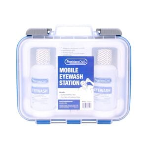 Mobile Eyewash Station, 6 Pieces Emergency Eye Care Kit (2 Bottles + 4 Eye Pads) product