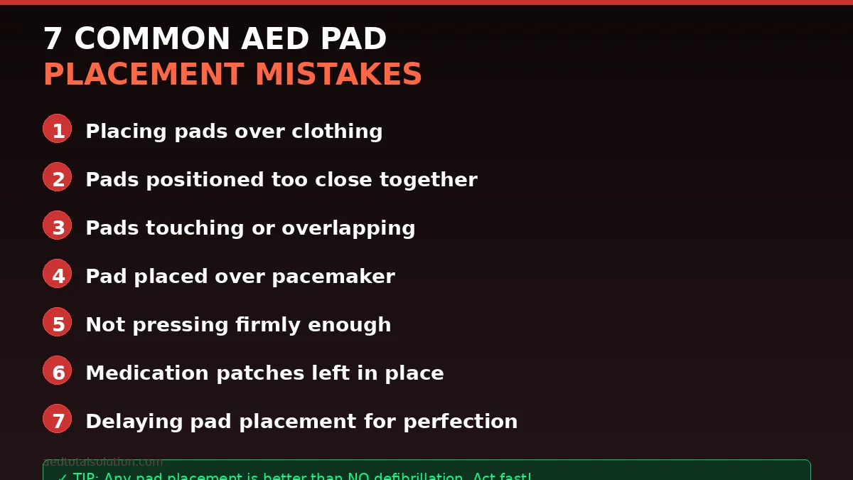 7 common AED pad placement mistakes to avoid during cardiac arrest emergencies