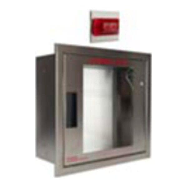 Cubix Stainless Steel, Fully Recessed Cabinet w Alarm & Strobe - Lg Product